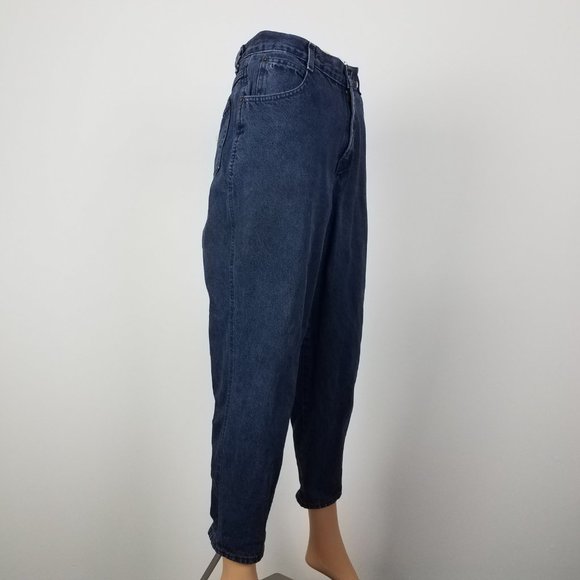 80's Vintage Dark Wash Denim Blue Jeans by Gitano Size 10 Ankle Short 31x27 - Picture 3 of 9